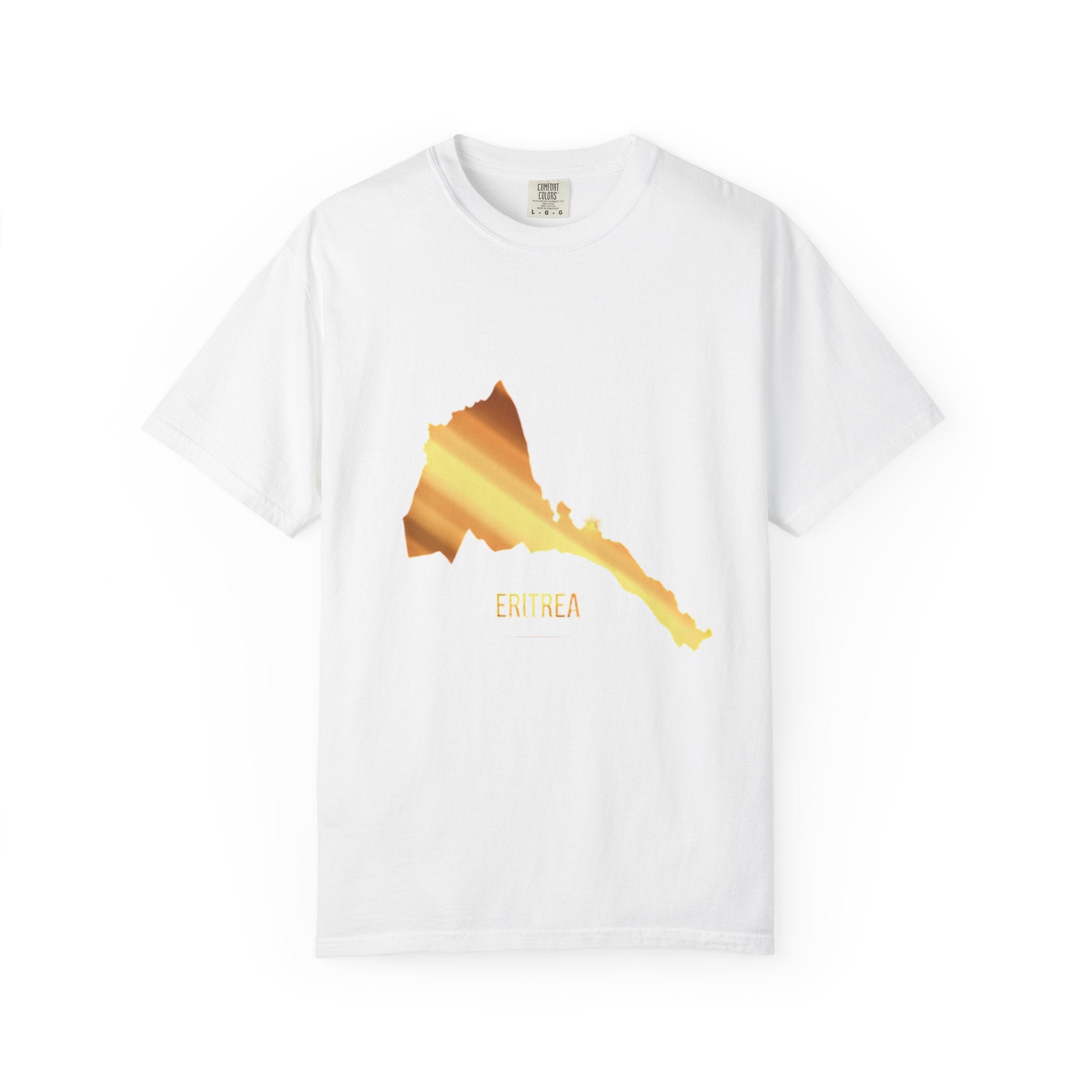 The Eritrean  T-Shirt Map & Olive Branch T-Shirt — Gold Foil Island Graphic Tee