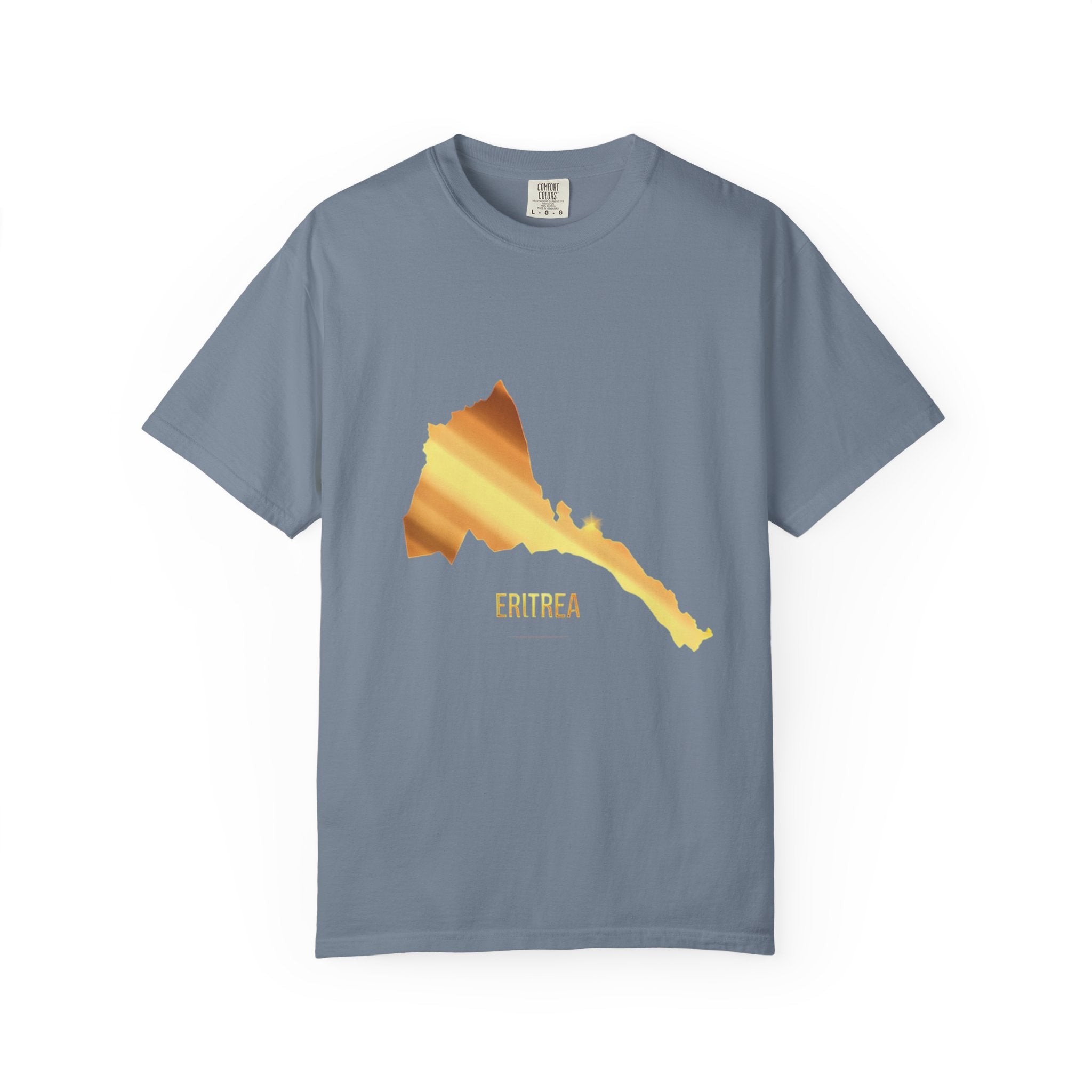 The Eritrean  T-Shirt Map & Olive Branch T-Shirt — Gold Foil Island Graphic Tee